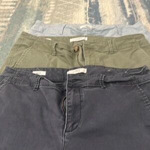 3 PAIR LOFT SLIM CHINO PANTS 12 PETITE. Great for work for spring and summer.